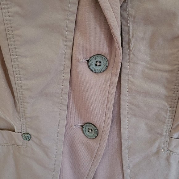 SOLD - Sandwich Dusty Rose Metallic and Jersey Blazer US 6 - Picture 4 of 13